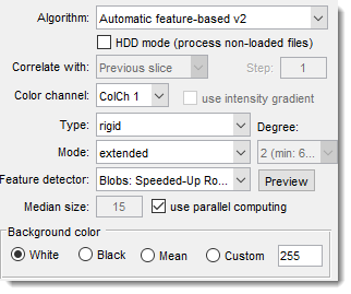 Alignment tool settings