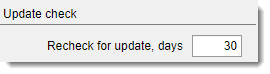 Preferences, update check settings