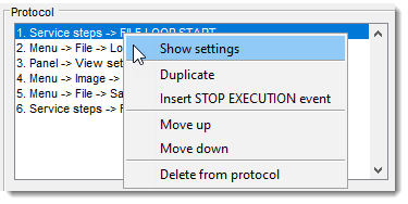 Protocol Panel
