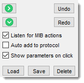 Protocol Panel controls