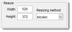 Make Movie Dialog, Options->Resize