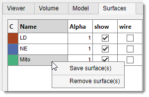 3D Controls -> Surfaces Tab