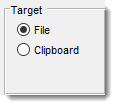 Make a Snapshot Dialog, Options->Target