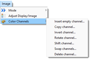 Image Menu -> operations with color channels