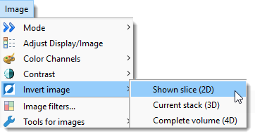 Image Menu -> invert image