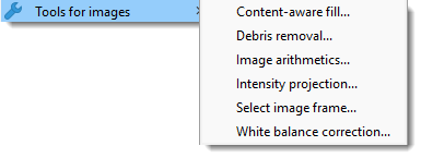 Image Menu -> tools for images