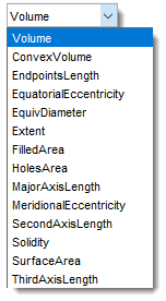 Statistics table and its context menu