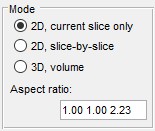 Mode panel options