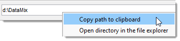 Path context menu