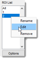 ROI Context Menu