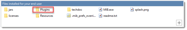 Directory organization of the plugins