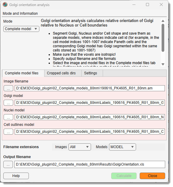 Golgi orientation plugin