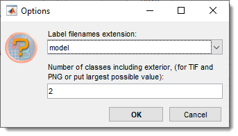Count labels dialog