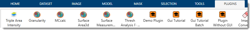 Plugins menu