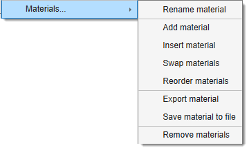Context Menu->Materials
