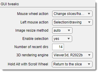 Preferences, GUI Tweaks