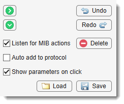 Protocol Panel controls