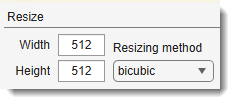 Make Movie Dialog, Options->Resize
