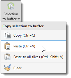 Selection to buffer