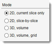 Mode panel options