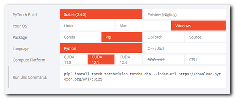 Configure pytorch